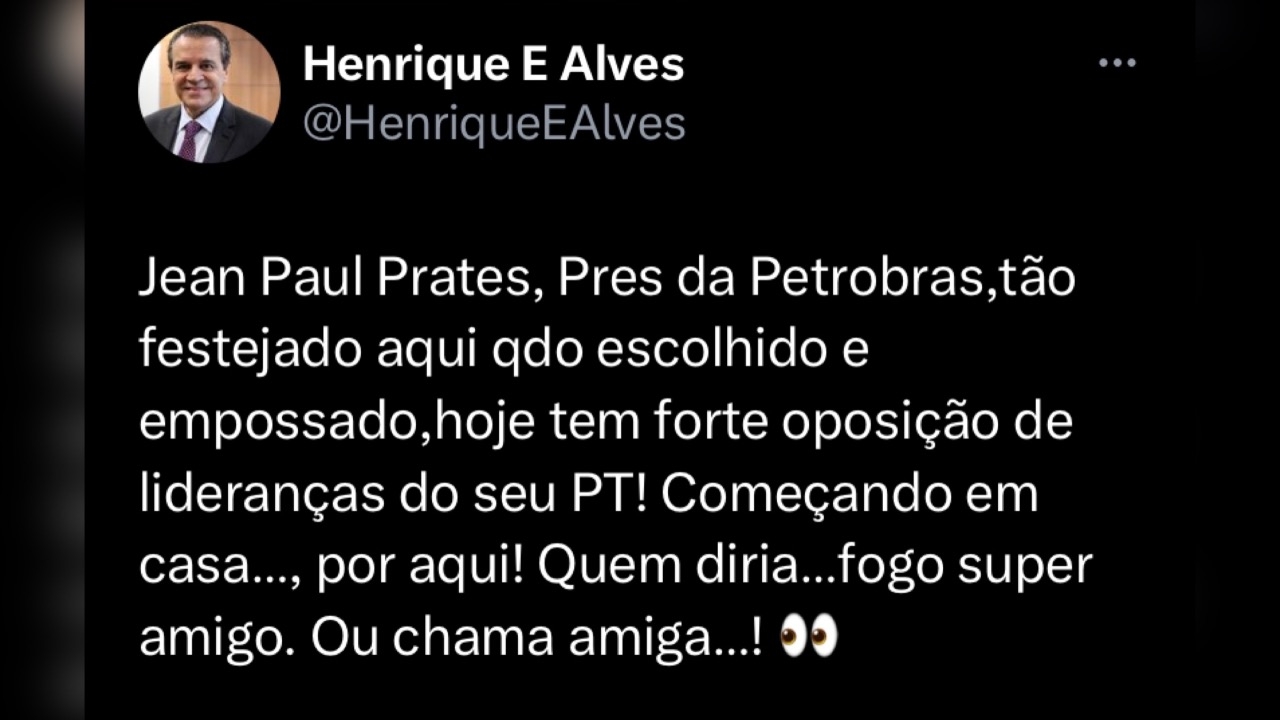 Henrique Alves diz que Jean Paul sofre processo de “fritura” no PT do RN