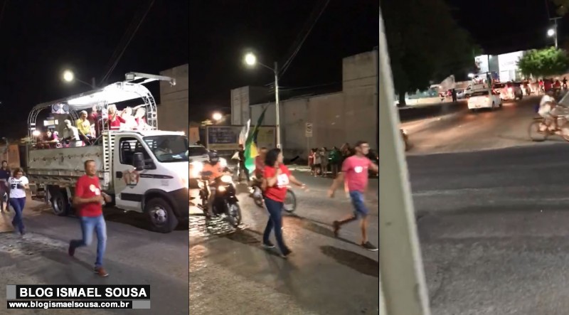 VÃ­deo: Carreata do PT em MossorÃ³ com FÃ¡tima Bezerra e Zenaide Ã© um fracasso