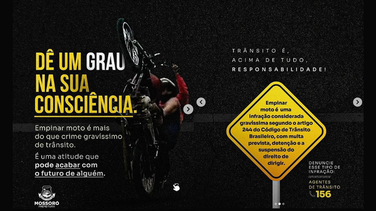 Prefeitura lança campanha para combater a irresponsabilidade no trânsito após tragédia com criança de 5 anos