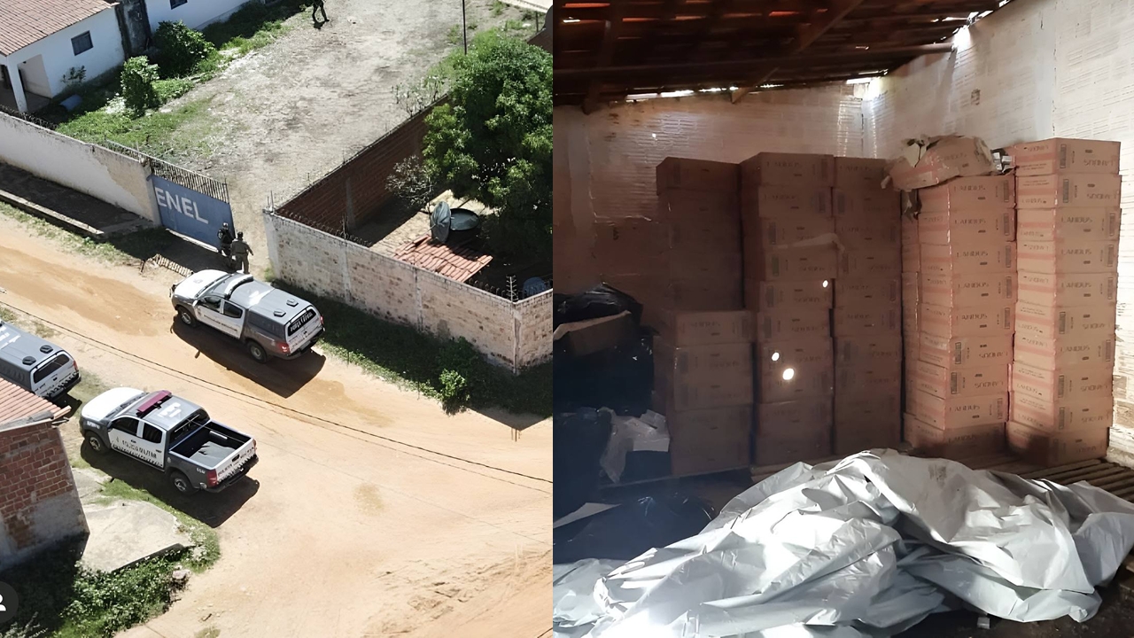 Polícia Militar apreende carga de cigarros contrabandeada avaliada em R$ 6 milhões em Assú