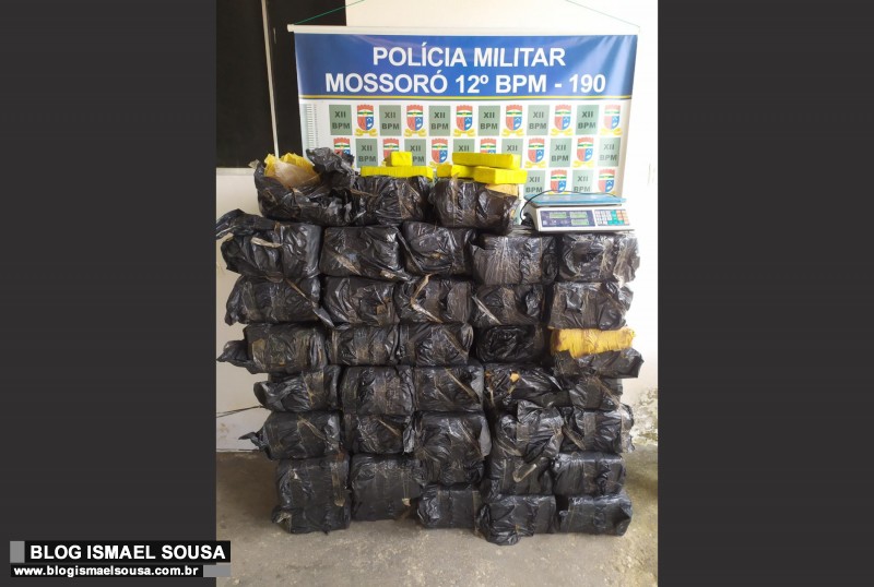 Polícia Militar apreende mais de meia tonelada de drogas em Mossoró