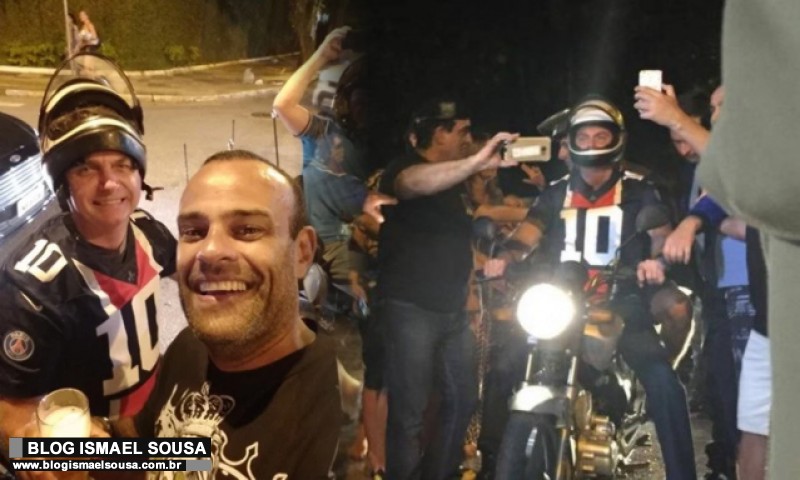 Bolsonaro resolve dar um rolÃ© de moto e Ã© abraÃ§ado pela populaÃ§Ã£o no GuarujÃ¡-SP