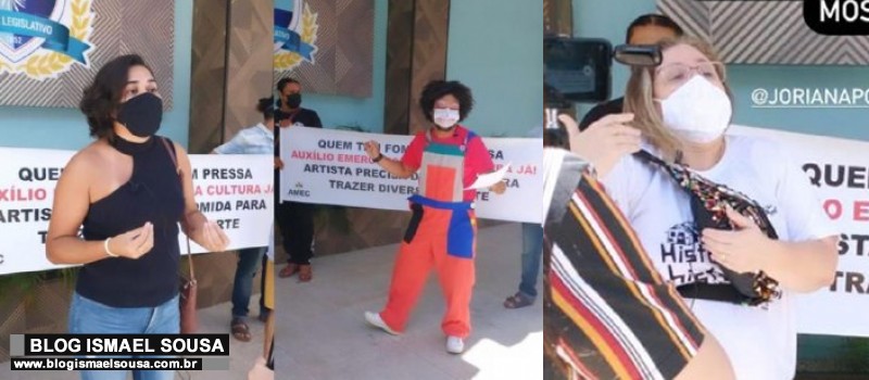 Vereadores ignoram protesto de artistas que cobravam aprovação de auxílio para categoria