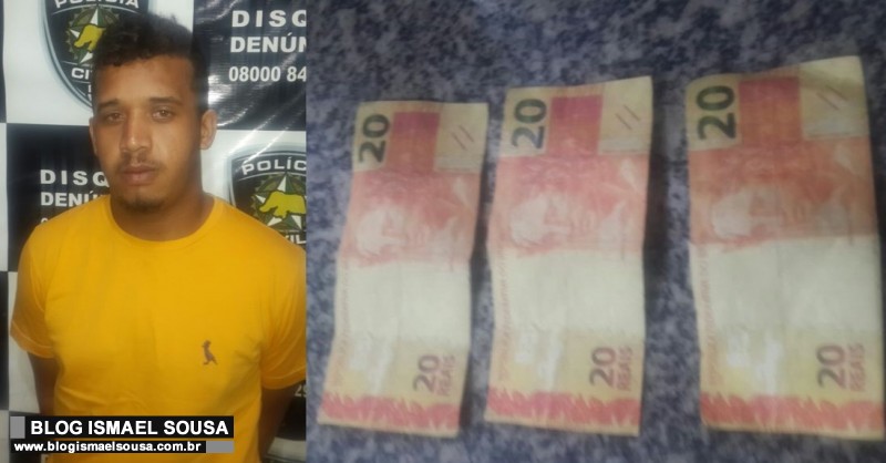 Homem paga conta em lanchonete com nota falsa de R$ 20 e Ã© preso em MossorÃ³