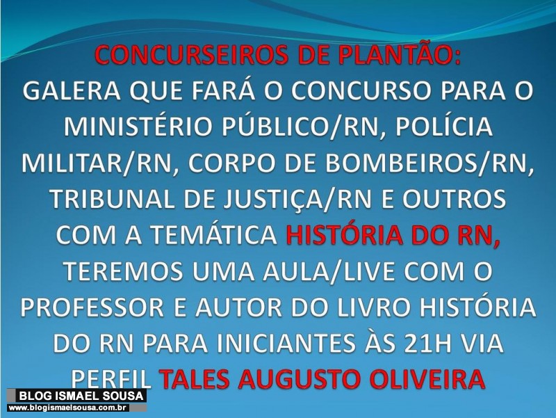 Minicurso de HistÃ³ria do RN (Professor Tales Augusto)