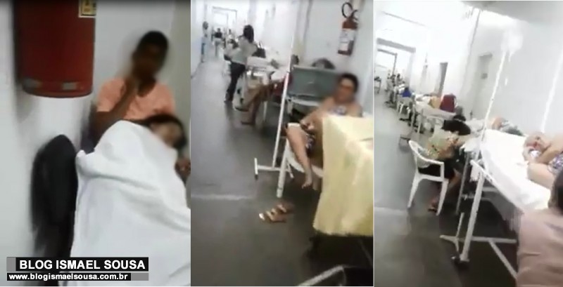 Flagrante: pacientes se amontoam em corredores e leitos do HRTM