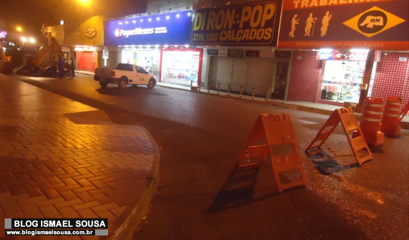 Obra da Caern no Centro deixa trÃ¢nsito lento na subida da ponte