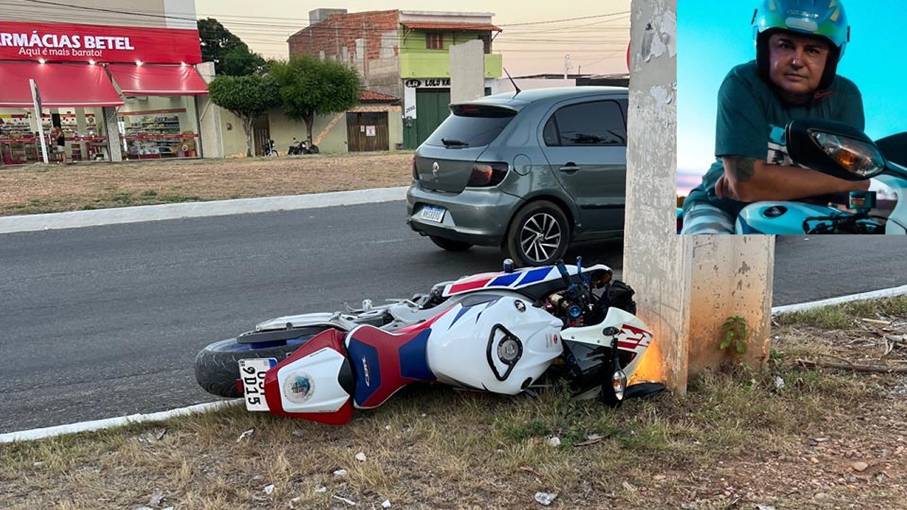 Motociclista morre após colidir com poste na Av. Presidente Dutra, em Mossoró