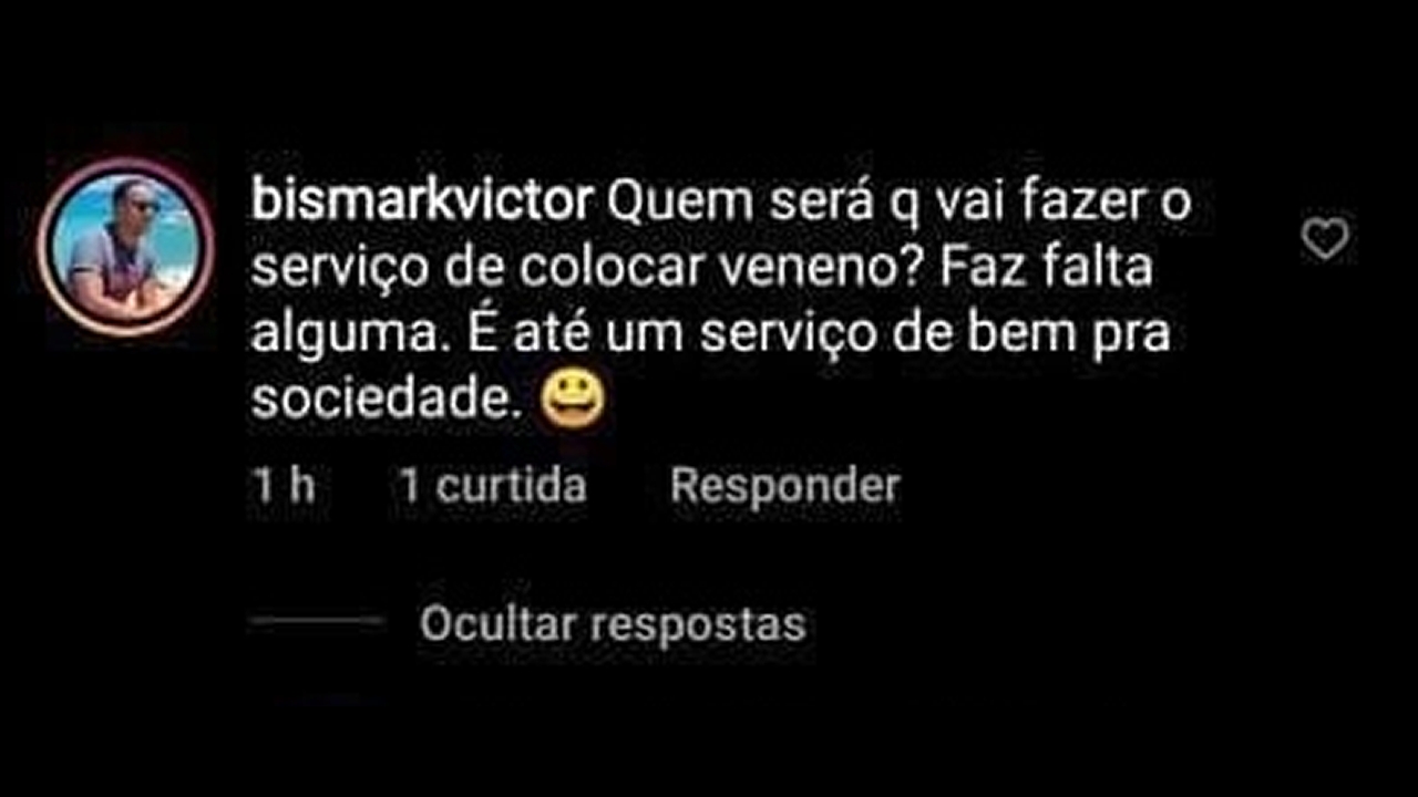Lacrada errada: Influencer de Caicó sugere "envenenar" Bolsonaro e recebe críticas nas redes sociais