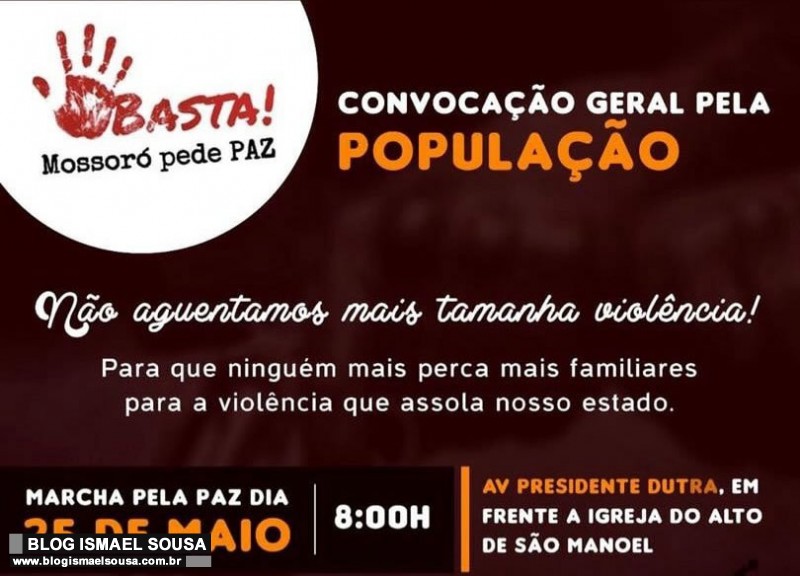 Mossoronses vÃ£o Ã s ruas em caminhada para pedir paz 