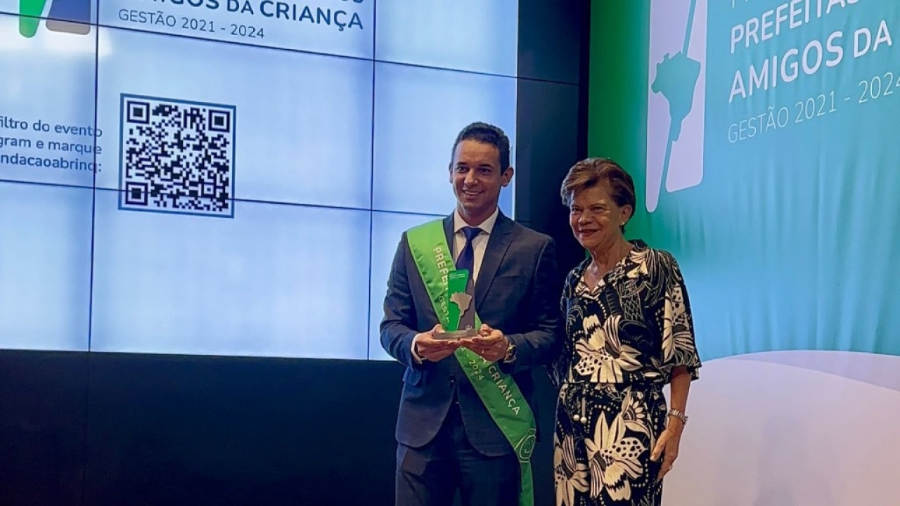 Mossoró é um dos 100 municípios do país a receber o Prêmio Prefeito Amigo da Criança 2024