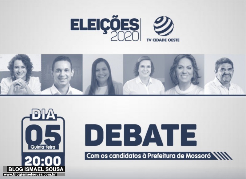 TV Cidade Oeste realiza debate entre os candidatos a prefeitura de MossorÃ³ nesta quinta-feira (05)