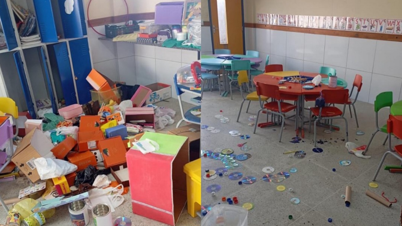 Criminosos invadem UEI Zezinha Gurgel em Mossoró e deixam rastro de destruição