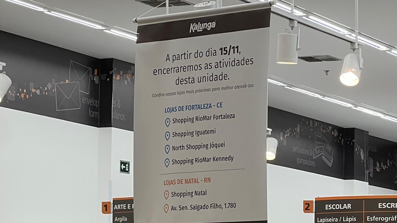 Kalunga anuncia fechamento da loja no Partage Shopping Mossoró