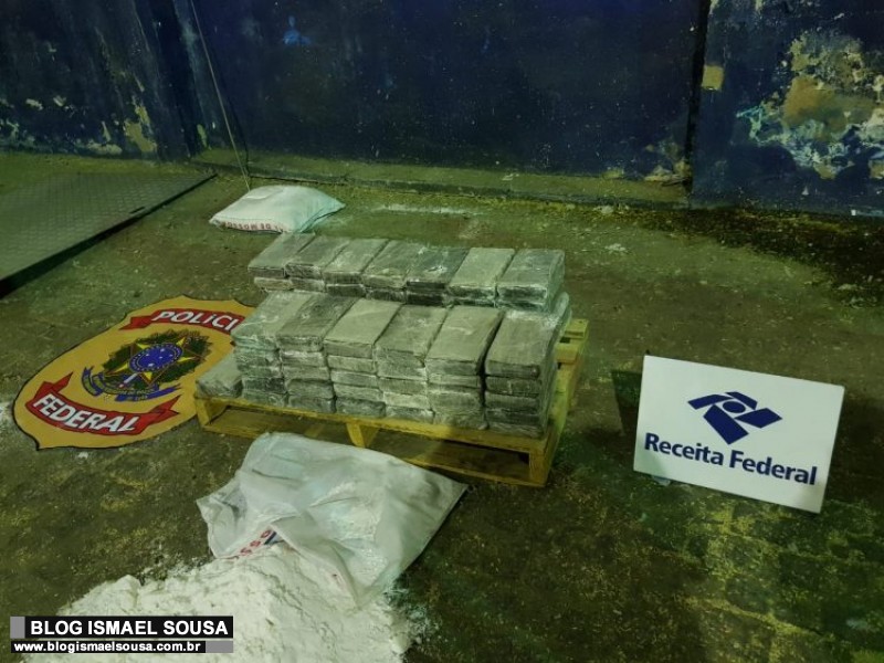 Receita e PF apreendem 70 kg de cocaÃ­na em sacos de sal no porto de Natal
