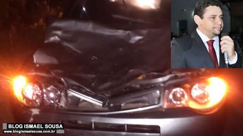 Carro com o prefeito de ParaÃº colide contra jumento solto na BR-110