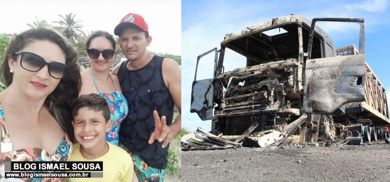 Quatro pessoas da mesma famÃ­lia morrem apÃ³s carro colidir com caminhÃ£o carregado com gÃ¡s