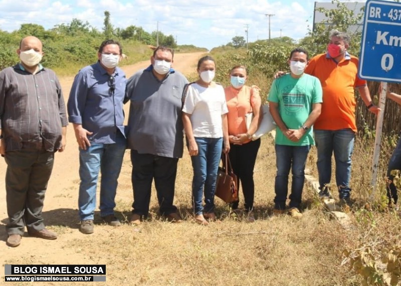 Gideon Ismaias reúne comitiva de vereadores para cobrar conclusão das obras da Estrada do Cajueiro