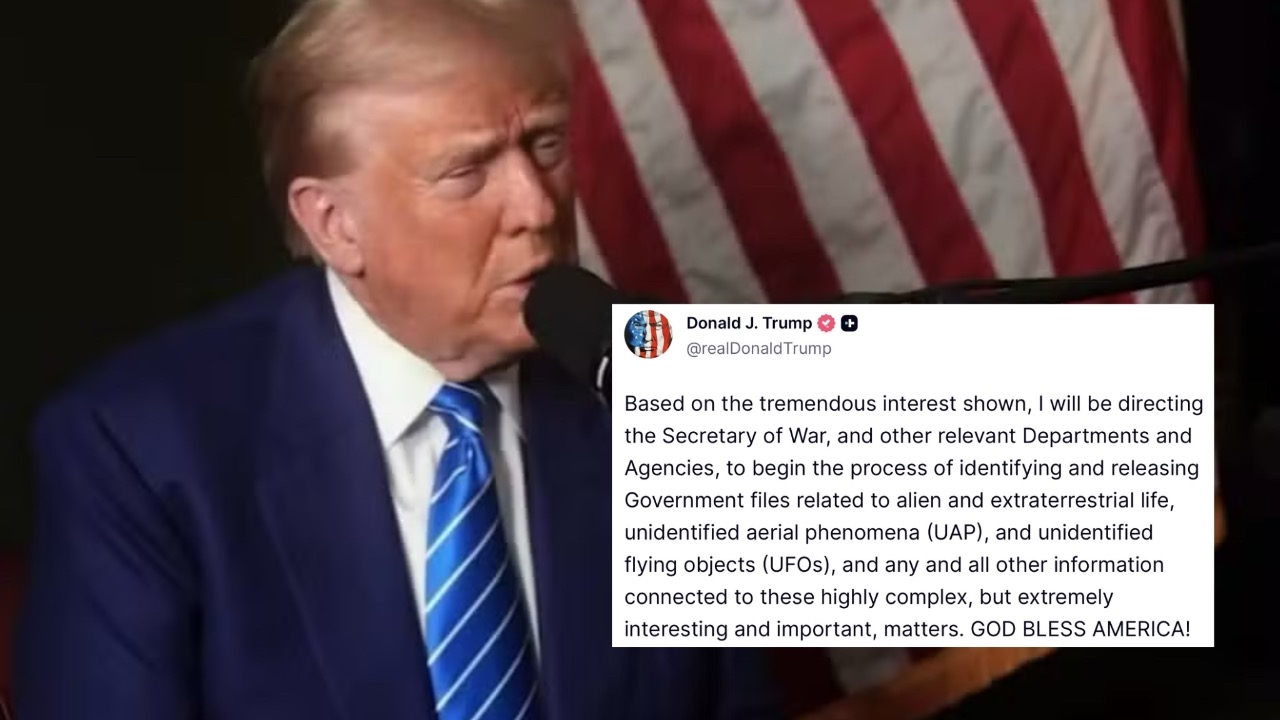 URGENTE: Trump manda iniciar processo para divulgar arquivos sobre vida extraterrestre e OVNIs