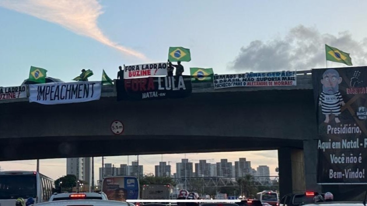 Protesto contra Lula e o STF em Natal