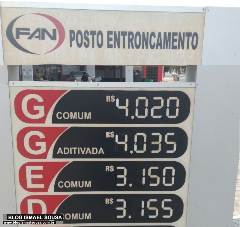Consumidores encontram litro da gasolina acima de R$ 4 em MossorÃ³