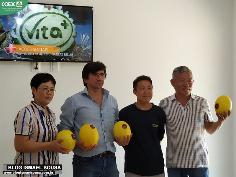 ProduÃ§Ã£o de melÃ£o na regiÃ£o de MossorÃ³ impressionou comitiva chinesa