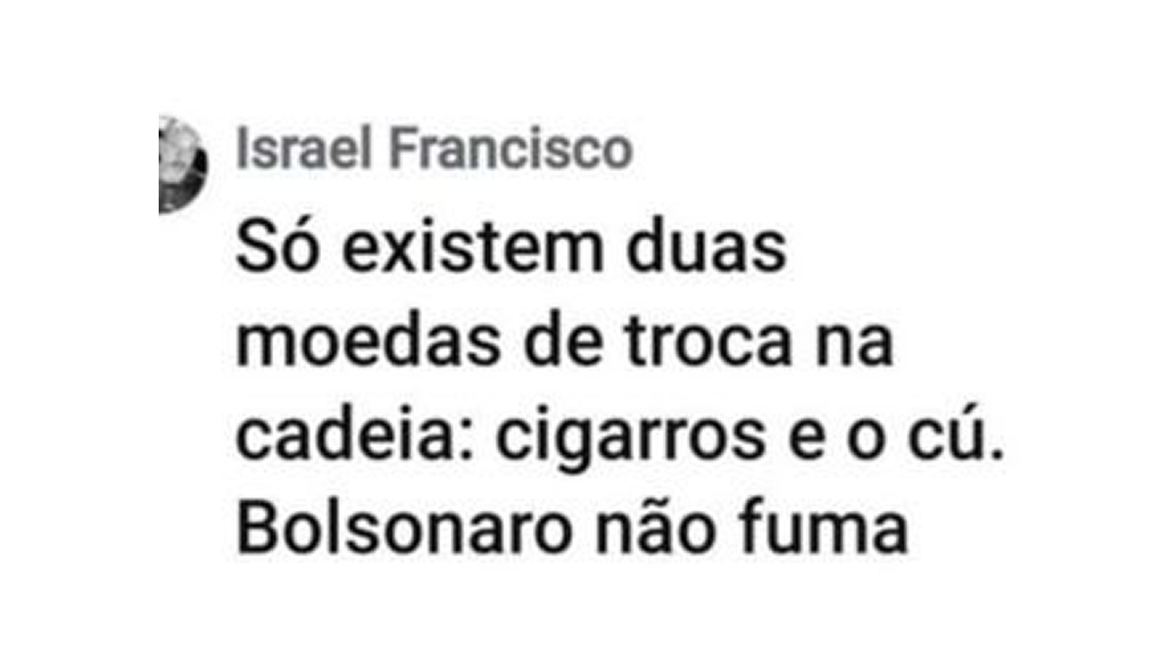Secretário de presídios do RN ataca Bolsonaro: "Só existem duas moedas de troca cigarro e cu. Bolsonaro não fuma"