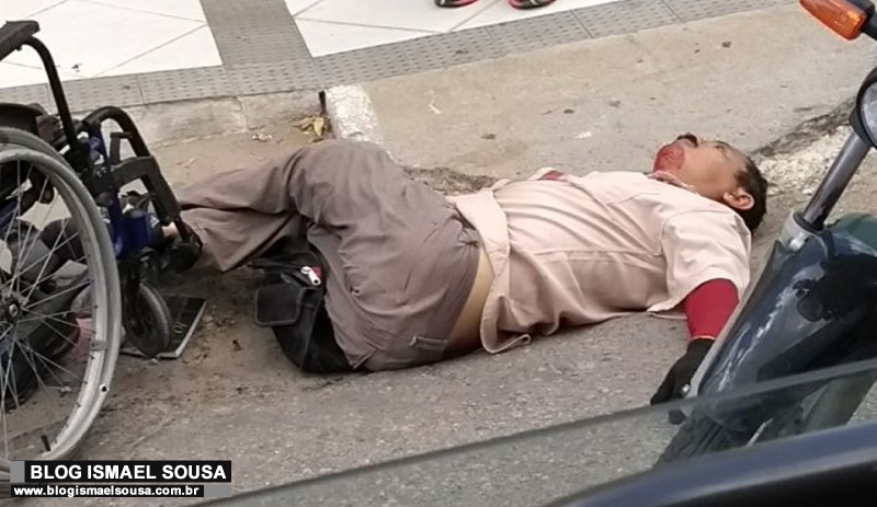 Cadeirante Ã© baleado prÃ³ximo ao semÃ¡foro do Clube Nassau, no Centro