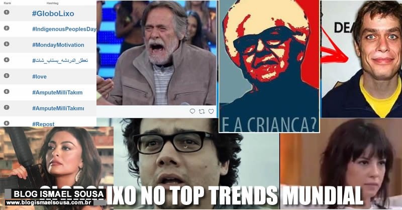 Internautas protestam contra a Rede Globo e #GloboLixo fica em 1Âº nos assuntos do Twitter
