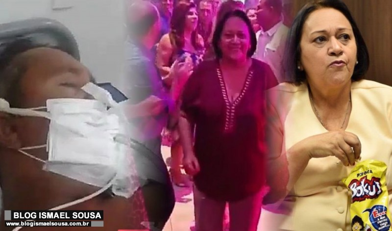 Enquanto pacientes sofrem no HRTM, FÃ¡tima segue danÃ§ando e comendo pipoca Bokus