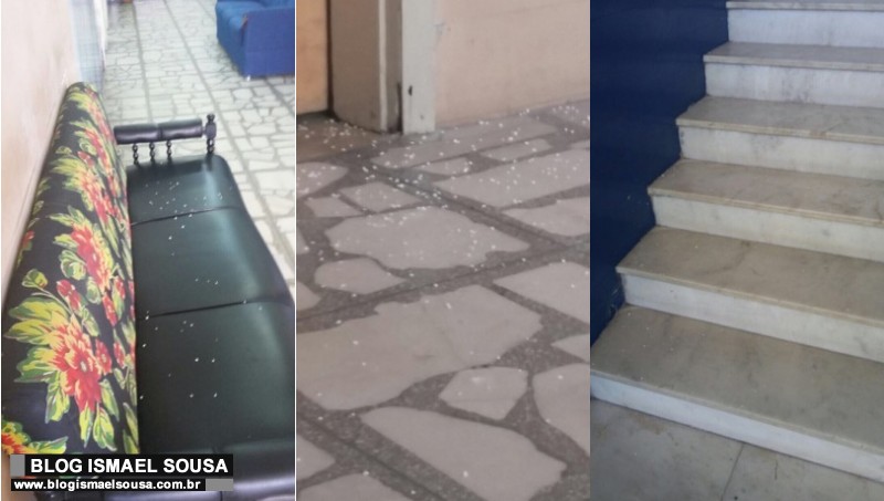 OxalÃ¡, meu Pai: Contra "maus espÃ­ritos" homem despeja sal grosso na Prefeitura de CaicÃ³