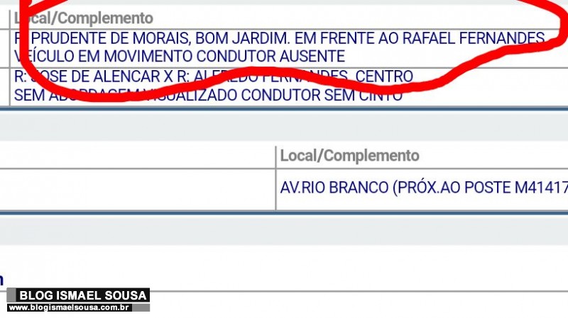 Carro Ã© multado apÃ³s ter sido flagrado em movimento sem o motorista em MossorÃ³
