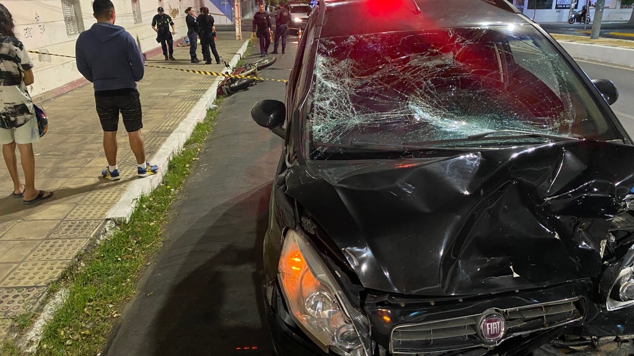 Acidente envolvendo carro e moto deixa uma pessoa morta no Centro de Mossoró