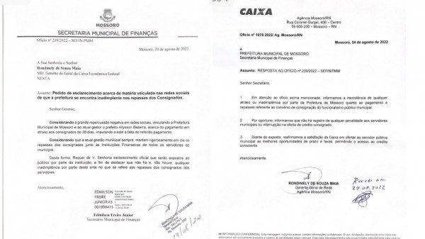 Caixa informa que Prefeitura de Mossoró paga consignados em dia
