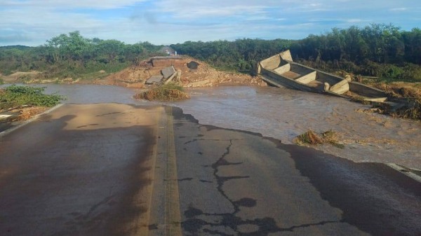 Veja a atual situação da BR-304 após desabamento de ponte em Lajes