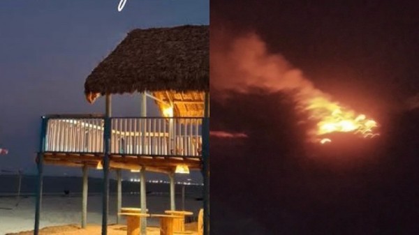 Incêndio destrói restaurante Barraca Azul em Grossos