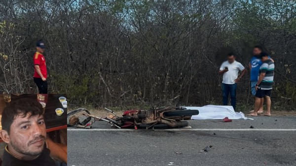 Motociclista morre ao colidir com caminhão após suposta despedida na BR-110 em Mossoró