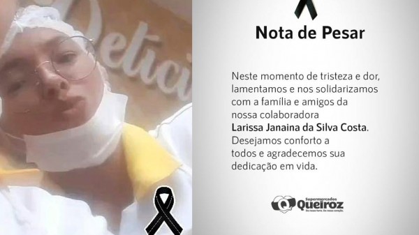 Funcionária de supermercado morre de infarto aos 22 anos em Mossoró
