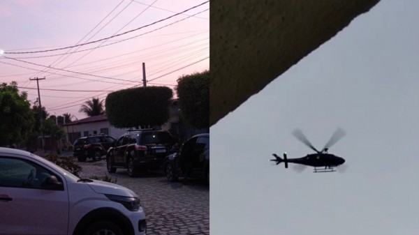 URGENTE: Polícia Federal nas ruas de Mossoró com apoio de helicóptero