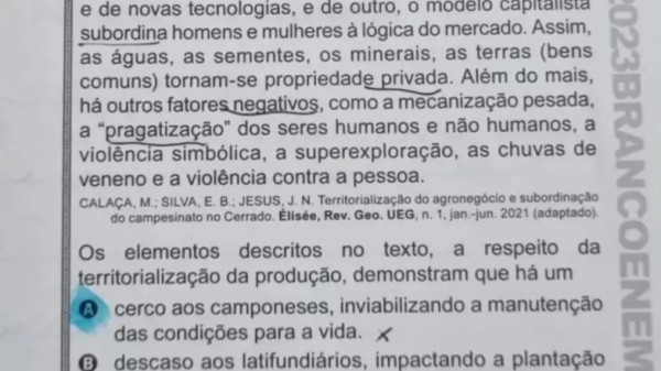 Bancada do agro cobra posicionamento do MEC sobre ataques ao setor no Enem