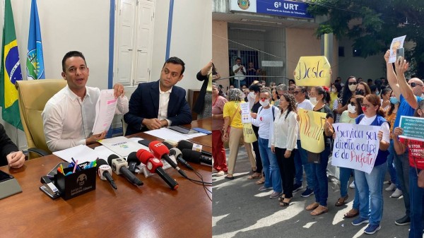 PL 17/2023: Prefeito reúne imprensa, sindicato mobiliza servidores e prédio da Prefeitura é ocupado