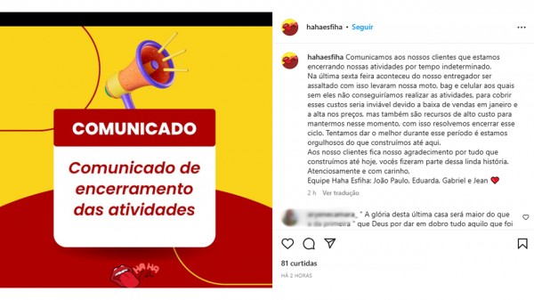 Absurdo: Loja de esfirras fecha após roubo de moto de entregador em Mossoró
