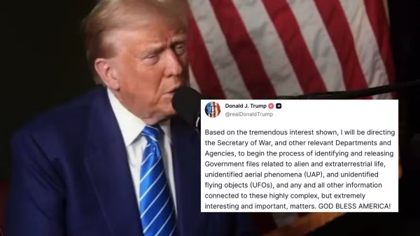 URGENTE: Trump manda iniciar processo para divulgar arquivos sobre vida extraterrestre e OVNIs