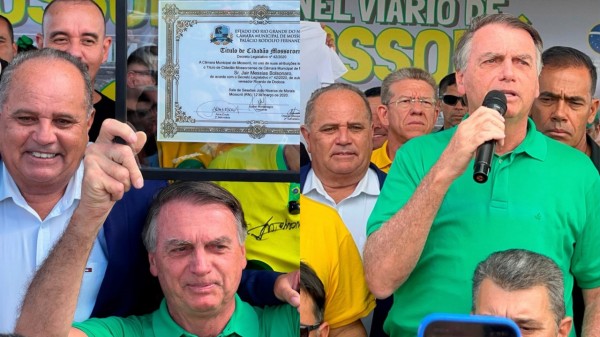 Bolsonaro visita obras do Anel Viário de Mossoró e recebe título de Cidadão Mossoroense