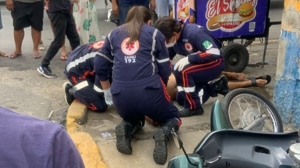 Colisão moto e caminhão deixa uma vítima fatal no Centro de Mossoró 
