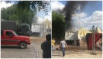 IncÃªndio atinge trailer do Circo do Fuxiquinho em Apodi