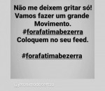 Ganha forÃ§a nas redes sociais movimento "#ForaFatimaBezerra"
