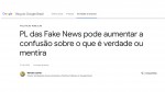 PL da Censura: Governo Lula compra briga contra Google e parlamentares reagem