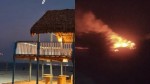Incêndio destrói restaurante Barraca Azul em Grossos