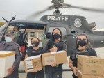 Vacinas são transportadas de helicóptero e Mossoró anuncia vacinação de pessoas com 48+ neste sábado